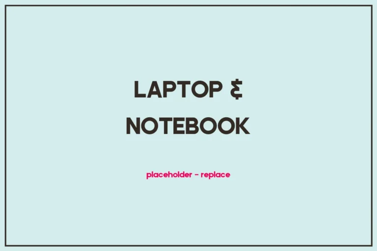 Laptop and notebook on a desk with a website design sketch
